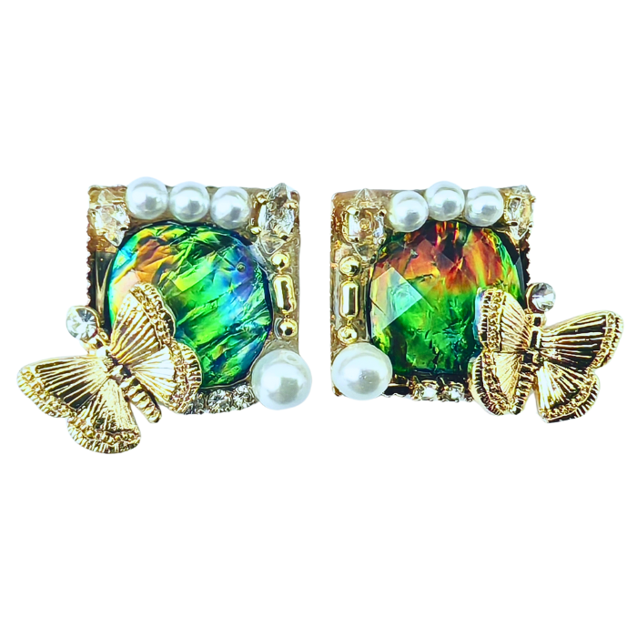 オーロラバタフライ・ビジューピアス