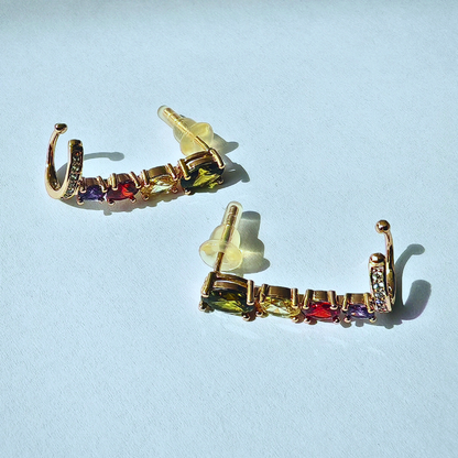 レインボージュエルラインピアス